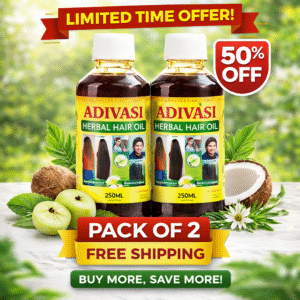 Adivasi Herbal Hair Oil – Pack of 2 | Stronger, Longer & Healthier Hair