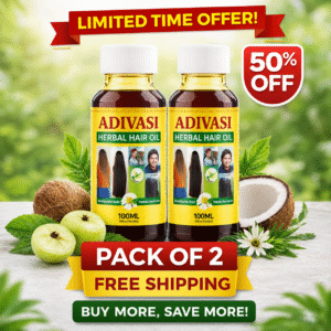 Adivasi Herbal Hair Oil – Pack of 2 | Stronger, Longer & Healthier Hair